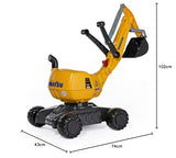Rolly Toys RollyToys rollyDigger Komatsu (Juguete de Arena, Color Gris/Amarillo, para niños de 3 a 8 años, Bloqueo automático) 421169, 102 x 43 x 74 cm