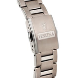 Festina Reloj Hombre F20435/3 Calendario Titanium Caja de Titanio Titanio Correa de Titanio Gris