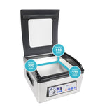 SousVideTools [SVT-03100] iVide Selladora al vacío con cámara, sistema de sellado al vacío y conservación de alimentos, adecuado para alimentos secos y húmedos, compartimento de sellado de 300 mm