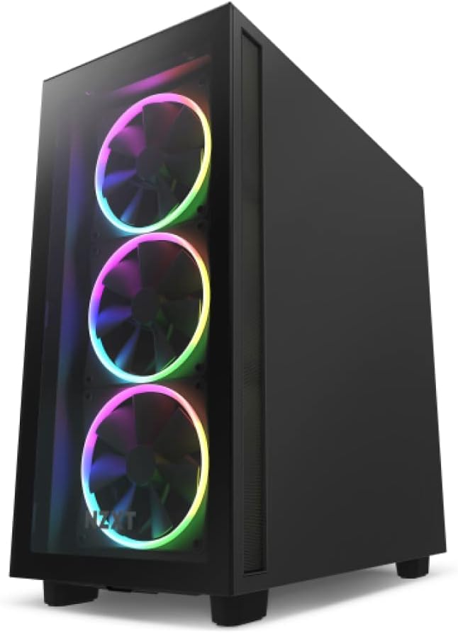 NZXT F120 RGB Fans - RF-R12TF-B1 - Personalización de iluminación RGB optima- Refrigeración silenciosa - Triple (ventilador y controlador RGB INCLUIDOS) - Ventilador de 120 mm - Negro