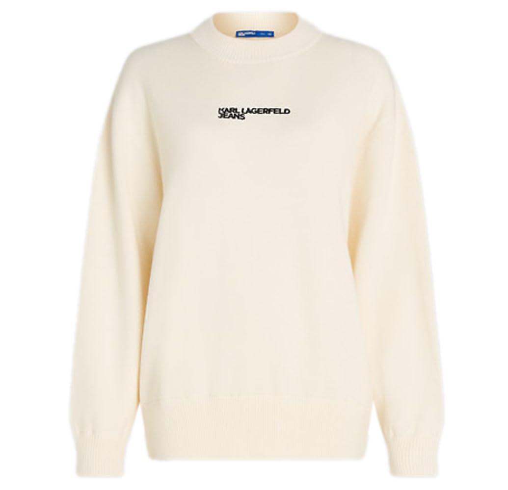 KARL LAGERFELD JEANS, para Mujer, Suéter Holgado con Logo, Impoluto, Talla Mediana