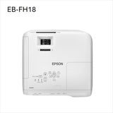 EB-FH18 es un proyector de lámpara Full HD asequible con 2 Puertos HDMI, WiFi con compatibilidad con Apple AirPlay 2, Gran Pantalla de proyección de hasta 304 Pulgadas y 4.100 lúmenes