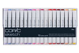 COPIC Sketch Set «72 Colors B», 72 piezas en expositor acrílico, rotulador doble con punta mediana y punta de pincel