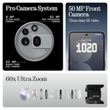 Nothing Phone (3a) Pro 256 GB – Smartphone 5G Android Libre con eSim, 12 GB RAM, Cámara periscópica OIS de 50MP, Ultra Zoom 60x, Carga rápida a 50W y Pantalla AMOLED FHD+ 120 Hz de 6,77" - Gris