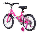 Wildtrak - Bicicleta 16 pulgadas para niñas de 3 a 7 años con ruedines con ruedines - Rosa