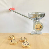 Máquina de Hacer Pasta Fresca con Virola en Aluminium | 5 Trefiladores de latón para Espaguetis, Macarrones, Bucatinis, Caserecces y Espaguetis alla chitarra