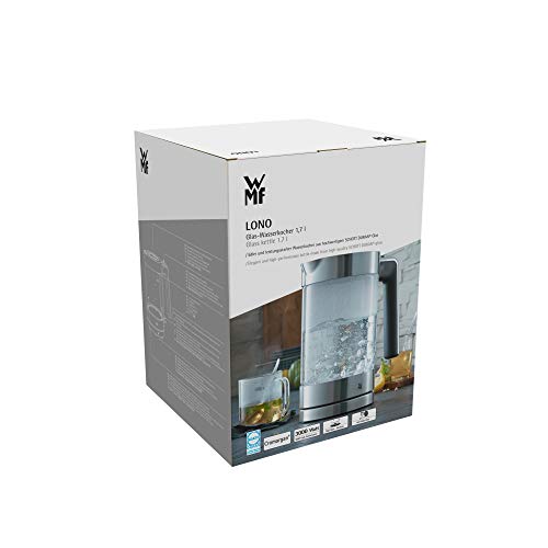 WMF Lono - Hervidor, 3000 W, 1.7 litros, Acero Inoxidable, Plateado/Transparente
