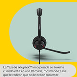 Jabra Engage 50 II Auriculares Estéreo con cable, 3 micrófonos, cancelación de ruido, ultraligeros, cable USB-C, Para plataformas de comunicaciones unificadas como Zoom y Unify, Negro