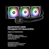 ENERMAX AquafUSION II 240 mm ARGB AIO CPU de refrigeración por agua|Dual Chamber|TDP 350 W+|Intel LGA 1851/1700/115x/2066|AMD AM5/AM4 | Pantalla digital | 2 ventiladores SquA RGB ADV 120 PWM |