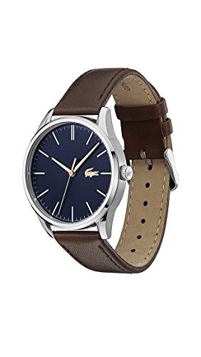 Lacoste Reloj Analógico de Cuarzo para Hombre Colección Vienna con Correa de Cuero Marrón - 2011046