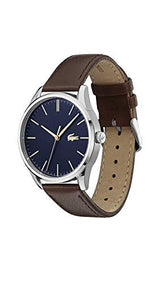 Lacoste Reloj Analógico de Cuarzo para Hombre Colección Vienna con Correa de Cuero Marrón - 2011046