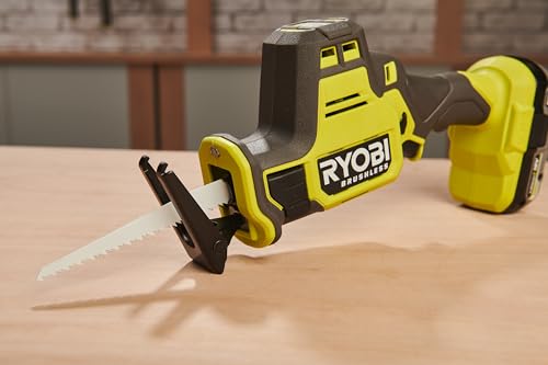 Ryobi - Sierra sable compacta inalámbrica 18V ONE+, Brushless, diseño ligero
