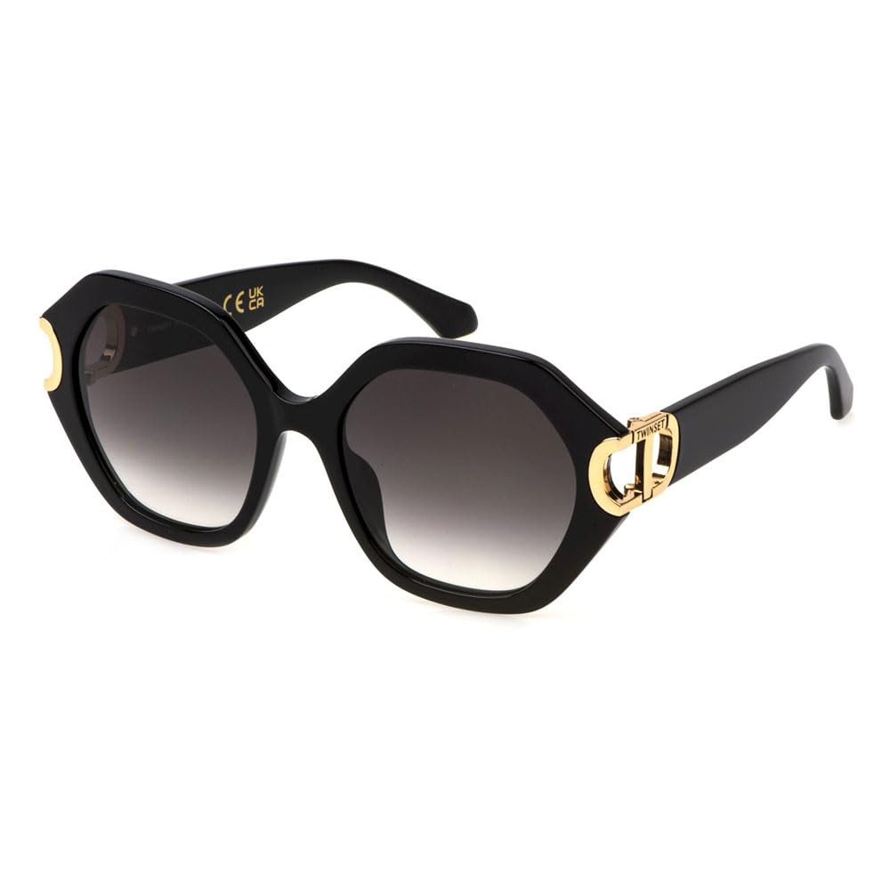 TWINSET, GAFAS DE SOL STW063, SHINY BLACK, 140/19/55, MUJER