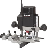 Trend T5 Kit de Inicio Definitivo para Fresado, T5EK/MK2/EU Fresadora de Inmersión de Velocidad Variable (1000W, 8mm, 230V), Juego de 12 Fresas de 8mm, Máscara y Gafas, T5/START/SET/E