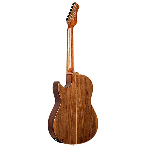 ORTEGA Ben Woods Signature Guitar Clavijero invertido Nylon 6 Cuerdas y funda Ben Woods Fishman-ORTEGA Clasica Blend System con salida XLRFLAMETAL-TWO