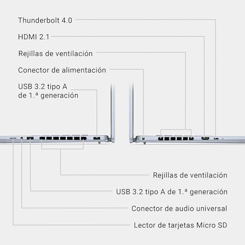 Dell Inspiron 16 Plus (7640) Ordenador Portátil de 16" 2.5K, Intel Core Ultra 7 Series 1, 16 GB de RAM, 1 TB SSD, NVIDIA GeForce RTX 4060, Windows 11 Home, Teclado Retroiluminado en Español, Ice Blue