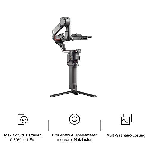 DJI Pack RS 2 Pro, estabilizador portátil en tres ejes, carga útil de 4.5 kg, fibra carbono, incluye transmisor imagen y más accesorios, negro