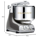 Ankarsrum 6230 BKC Assistent Original AKM6230 Kitchen Machine – Black Chrome (BC), 1500 W, 7 litros, Aluminio, Negro Metalizado