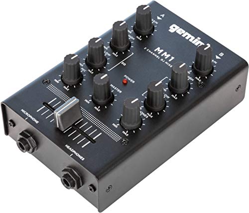 Gemini MM-1 - Mini mezclador DJ de 2 canales