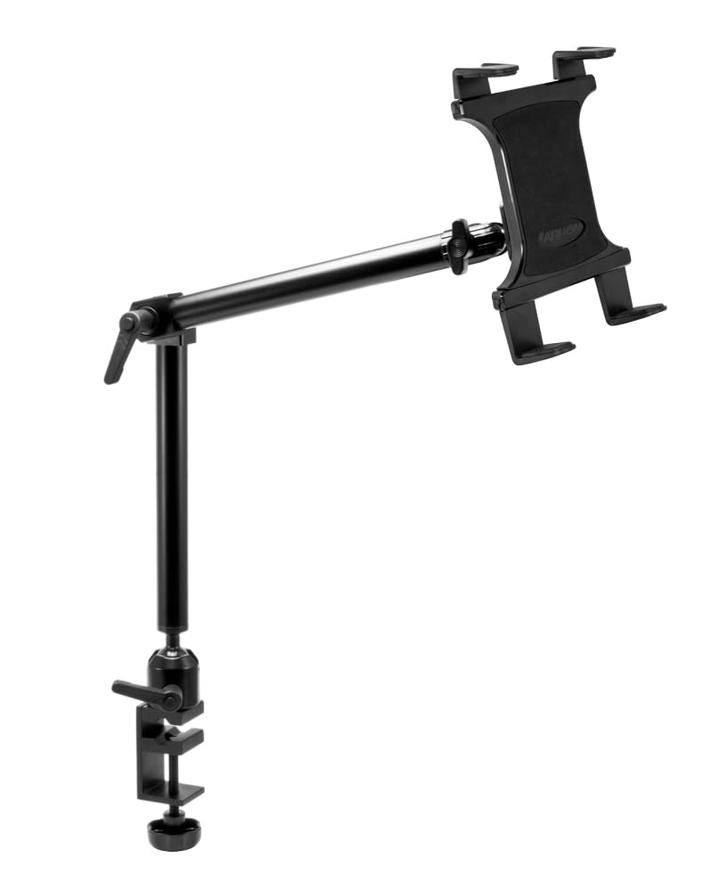 ARKON TAB802 - Soporte de Abrazadera para Tablet de Escritorio o Silla de Ruedas con Brazo de 22 Pulgadas para iPad Air iPad Pro, iPad 4, 3, 2, Galaxy Tab S 10.5, Color Negro