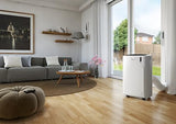 De'Longhi EM Series Pinguino Pac EM93K Silent, Aire Acondicionado Portátil Silencioso, 10.500 BTU/h, 90m3, 2.6 kW, 3 Velocidades, Gas R290, 1105 W, 90 Cubic_Feet, 63 Decibeles, White