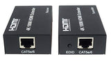 PremiumCord 4K Extensor HDMI a 100 m a Través de Cable de Conexión Cable Cat5e/Cat6, Carcasa Metálica, Estado LED, Compatible con Vídeo 4K UHD, Full HD 1080p 60Hz, HDCP, Negro
