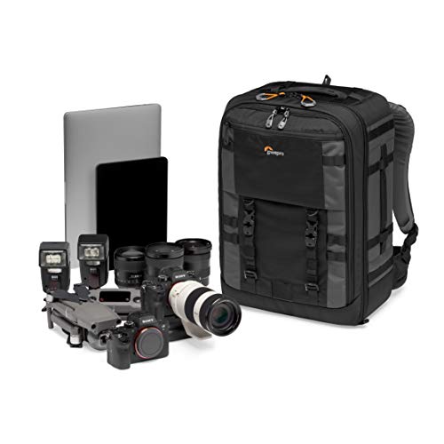 Lowepro Pro Trekker BP 450 AW II, Mochila Fotográfica para Exteriores, Tejido Reciclado, Espacio para Portátil/Tableta de 15", Maxfit, Cámara Mirrorless/DSLR, Negro/Gris Oscuro