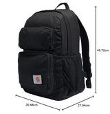 Carhartt Compartimento único, paquete duradero con funda para portátil y base resistente a la abrasión Duravax, mochila clásica de 27 L (negro), talla única