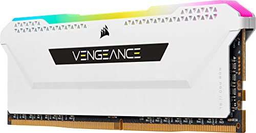 Corsair Memoria de escritorio VENGEANCE RGB PRO SL de 16 GB (2 x 8 GB) DDR4 3600 (PC4-28800) C18 de 1,35 V, blanco y negro