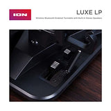 ION Audio Luxe LP - Tocadiscos de Vinilo Bluetooth con Altavoces, conversión USB, Plato de tamaño Completo, Auto-Stop, Salida de Auriculares, 3 velocidades, Madera Tintada