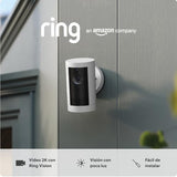 Novedad Ring | Cámara exterior Plus con batería (Outdoor Camera Plus): cámara inalámbrica exterior, 2K con Ring Vision, instalación propia, alternativa a CCTV (30 días gratis de Ring Home)