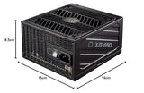 Cooler Master XG 650 Platinum Fuente de Alimentación (UE) - 80 Plus Platinum (Eficiencia +92%) 650W, Totalmente Modular, Condensadores 100% Japoneses, Ventilador FDB de 135mm - 10 Años de Garantía