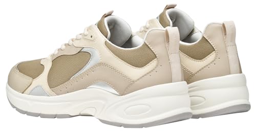 Geox D ZARVIA A, Zapatillas Mujer, Lt Taupe/Papyrus, 37 EU