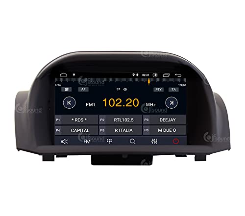 Radio de Coche para Ford Fiesta 2013-16 Android GPS Bluetooth WiFi USB Dab+ Touchscreen 7" 4core Carplay AndroidAuto