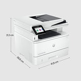 HP Impresora multifunción HP Laserjet Pro 4102fdn (Impresión Doble Cara Automática, Scanner, Fax, Red Gigabit Ethernet, USB 2.0, 1 Host USB, HP Smart App, Apple AirPrint, Mopria), Blanca y negra