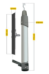 Schellenberg 20264 Accionamiento para toldo PREMIUM con panel solar, controlable por radio o aplicación Smart Home