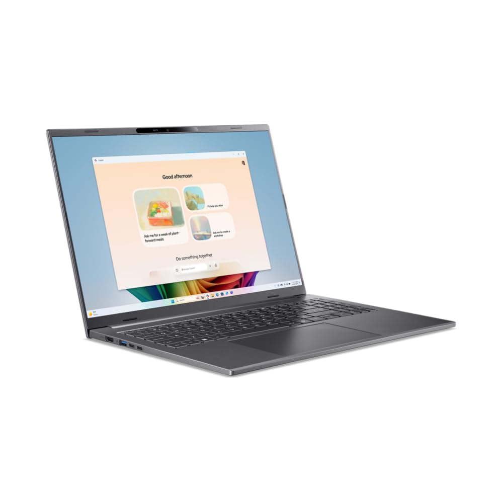 Acer Aspire 16 AI Copilot+ A16-52M, Ordenador Portátil 16" Full HD IPS (Intel Core Ultra 7 258V, 32 GB RAM, 512 GB SSD, Intel ARC 140V GPU, Windows 11 Home), Hierro, Teclado QWERTY Español