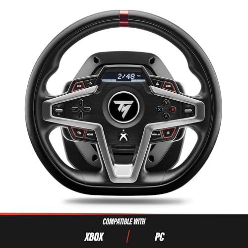 Thrustmaster T248 Volante de Carreras y Pedales Magnéticos – Xbox Series X|S, Xbox One, PC – HYBRID DRIVE, Palancas Magnéticas, Retroalimentación de Fuerza Dinámica, Pantalla Integrada