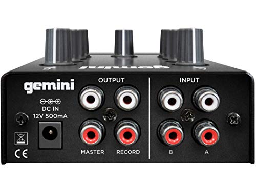 Gemini MM-1 - Mini mezclador DJ de 2 canales