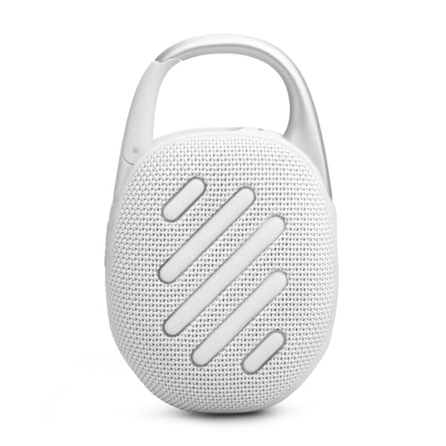 JBL Clip 5, Altavoz inalámbrico portátil con Bluetooth, resistente al agua y al polvo IP67, hasta 12h de reproducción y más con Playtime Boost activado, gris