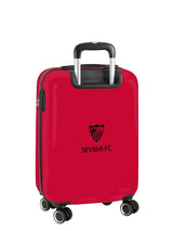 Sevilla FC - Trolley de Cabina 20 Pulgadas, Maleta con Ruedas, Candado de Seguridad, Maleta Ligera, 34.5x20x55 cm