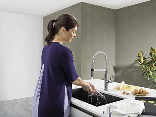 BLANCO 522407 SOLENTA-S Senso UltraResist Grifo de Cocina Acero Inoxidable Acabado, 230 V, Pvd Steel, Sensor