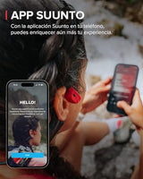 SUUNTO Wing Open-Ear Auriculares Conducción Ósea, Auriculares Deportivos Inalámbricos Bluetooth, Control Movimiento Cabeza, Micrófono HD Incorporado, Resistente al Desgaste IP67, Luces Seguridad