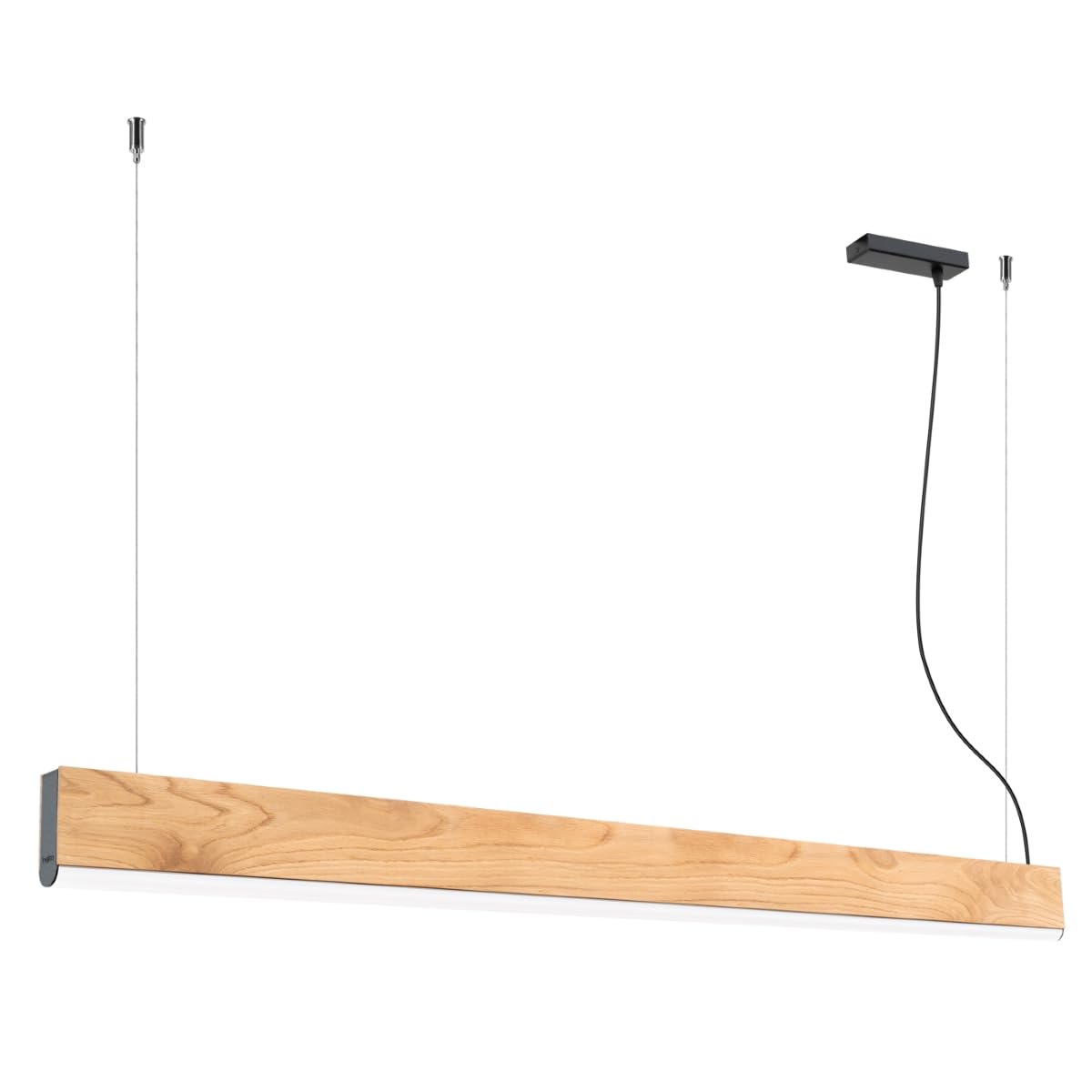 SOLLUX lighting - Colgante - LYKKE Lámpara Colgante - Iluminación decorativa - Lámpara LED - Bajo Consumo Energético - LED, 4000K, 36W, 3197lm, CRI93, ~230V, 50Hz, IP20 - Roble -150x3,5x150cm