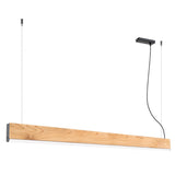 SOLLUX lighting - Colgante - LYKKE Lámpara Colgante - Iluminación decorativa - Lámpara LED - Bajo Consumo Energético - LED, 4000K, 36W, 3197lm, CRI93, ~230V, 50Hz, IP20 - Roble -150x3,5x150cm