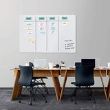 SIGEL GL520 Pizarra de cristal megnética di vetro / whiteboard, 150 x 100 cm, apenas aparecen reflejos, blanco mate - Artverum