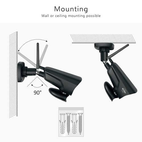 ELRO CZ60RIPS Color Night Vision 1080P HD Surveillance Camera Pantalla de 9" y aplicación, 2-Teiliges Set