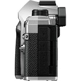 OM SYSTEM OM-5 Cámara con Sistema Micro Four Thirds con Objetivo M.Zuiko Digital 14-150mm F4-5.6 II, Sensor Live Mos de 20 MP, Estabilización de Imagen Mejorada de 5 Ejes, IP53, Plata/Negro