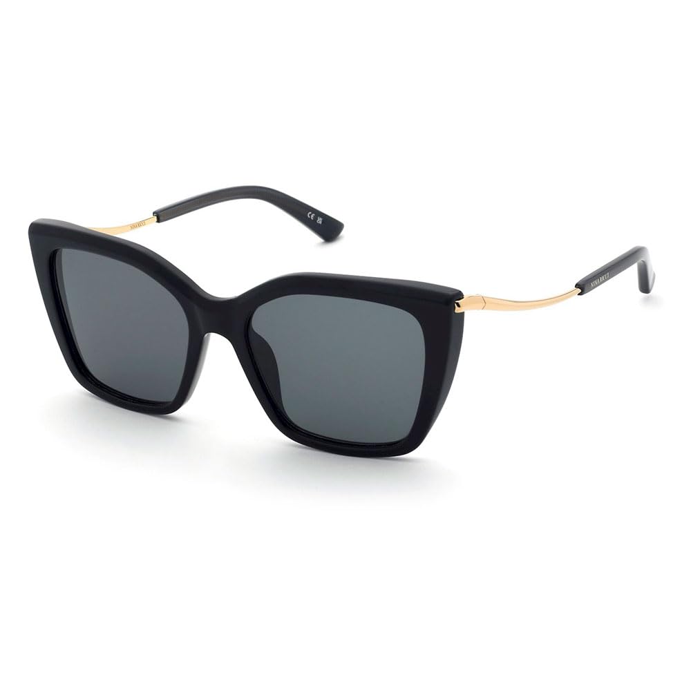 Nina Ricci, SUNGLASSES, SNR436-54-0700, SHINY BLACK, Female