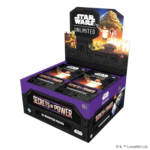 Asmodee Star Wars: Unlimited TCG Secrets of Power Booster Display - 24 Booster Packs with Rare, Foil, Leader & Token Cards, Ages 12+, 2+ Players, 20 Minute Playtime